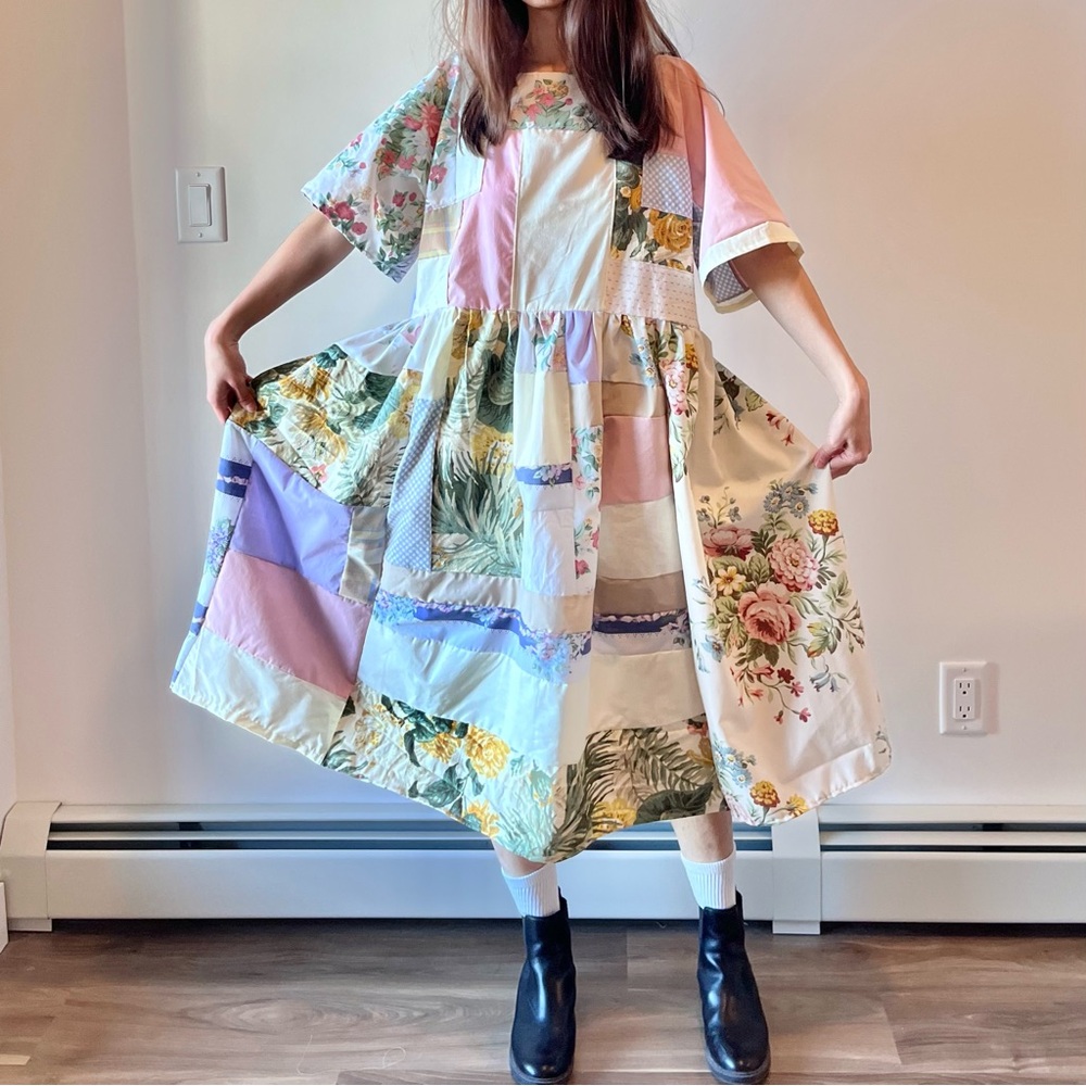 Handmade Patchwork Rose Canvas Dress SKU 01176 - Picture 9 of 16